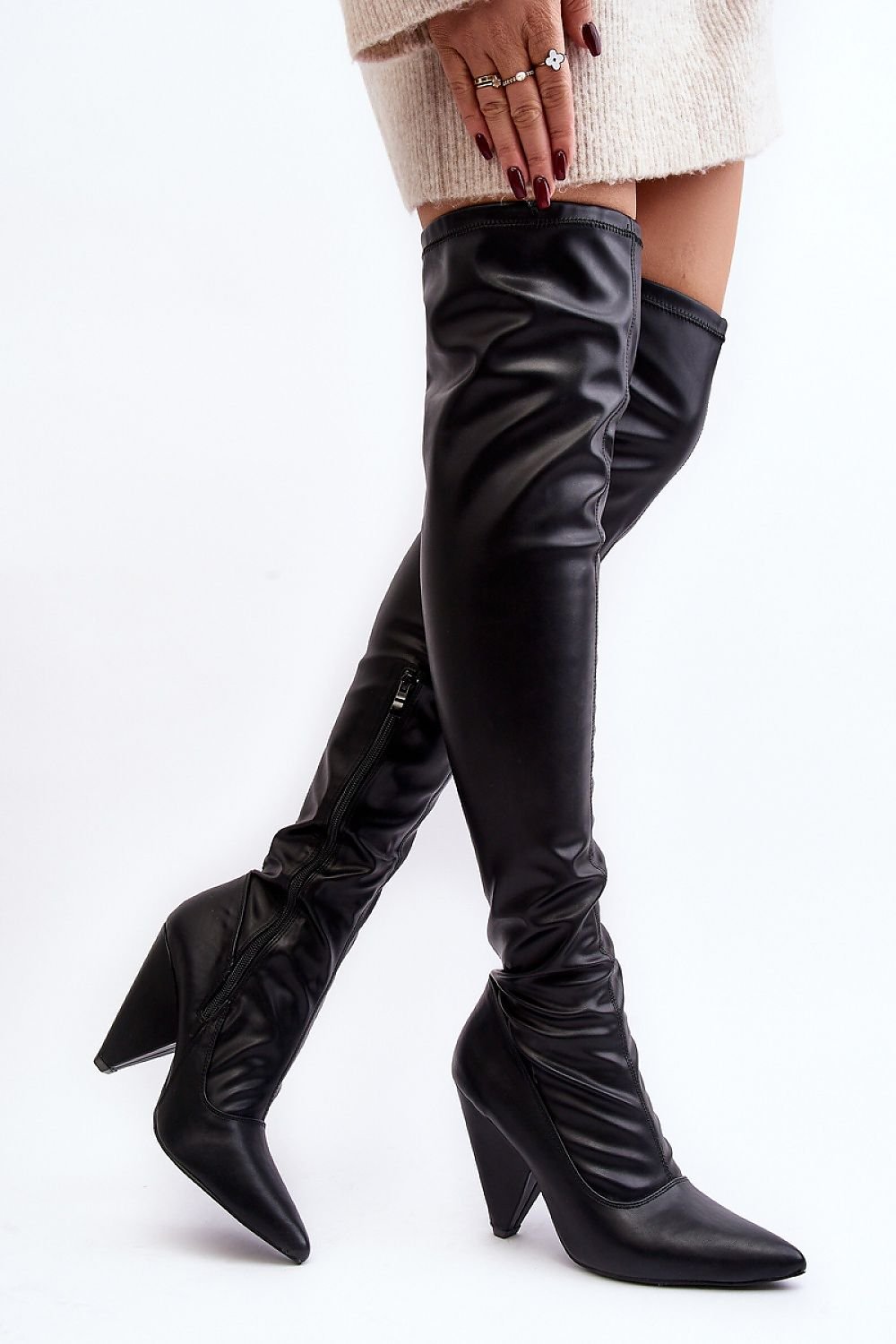 Eco Leather High Boots Step in style