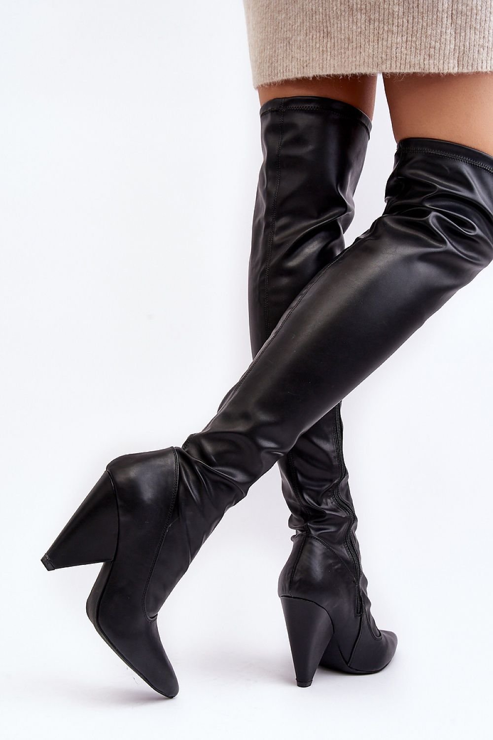 Eco Leather High Boots Step in style