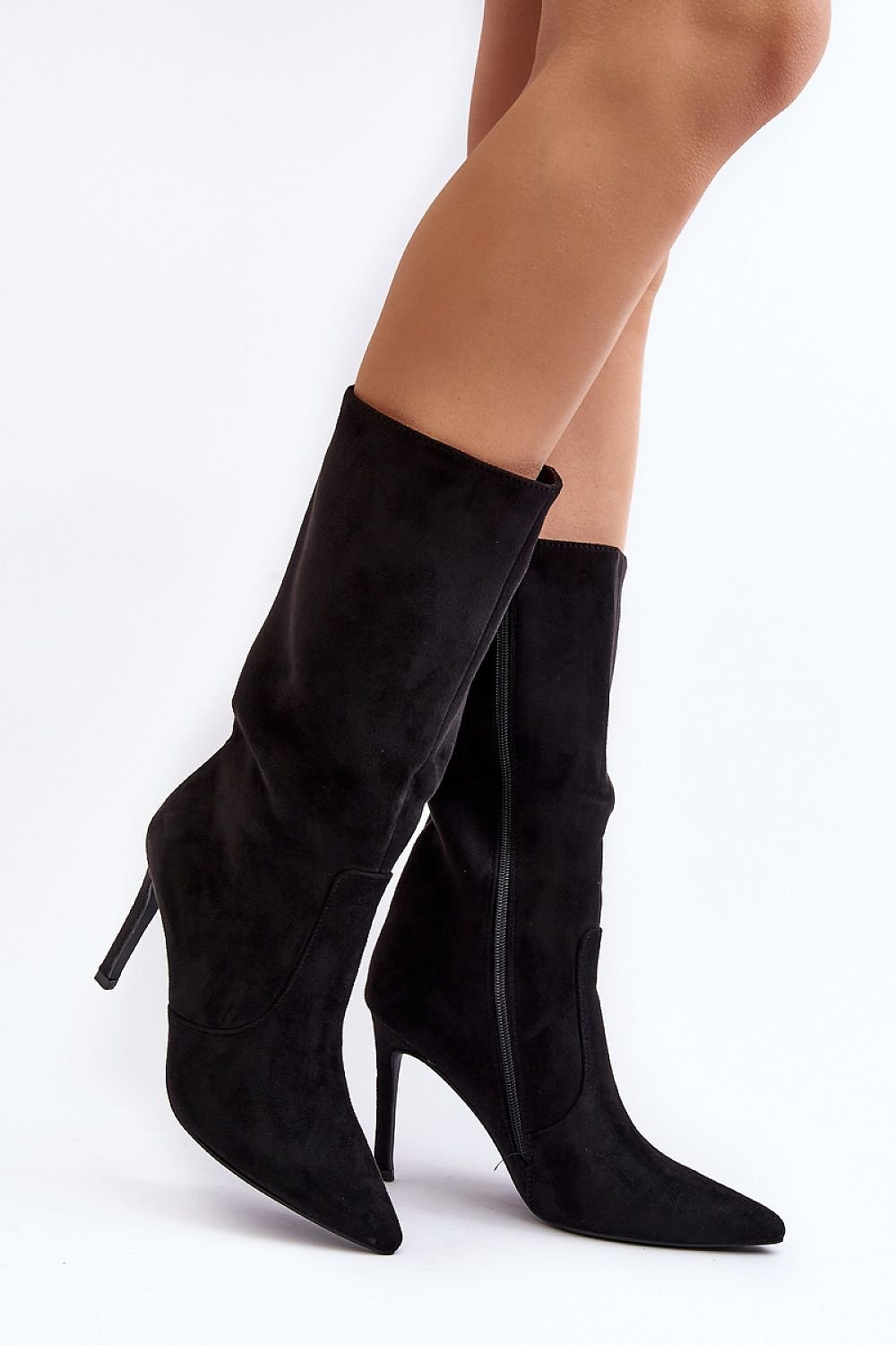 Suede High Boots Thin Heel Step in style