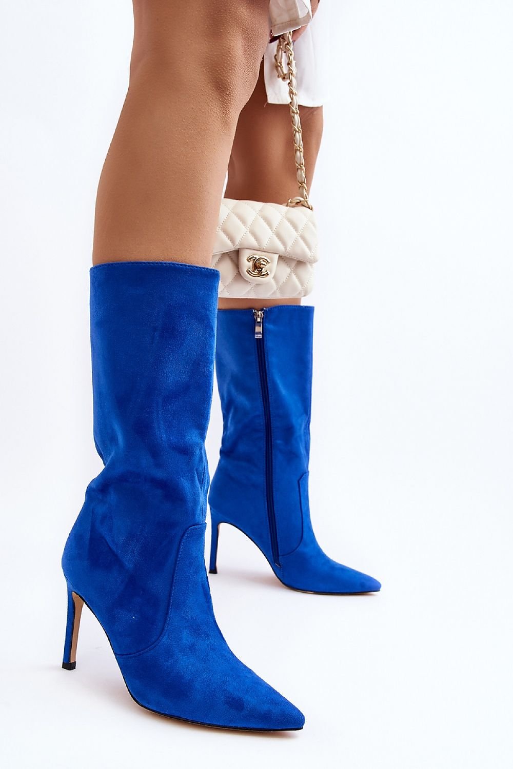 Suede High Boots Thin Heel Step in style