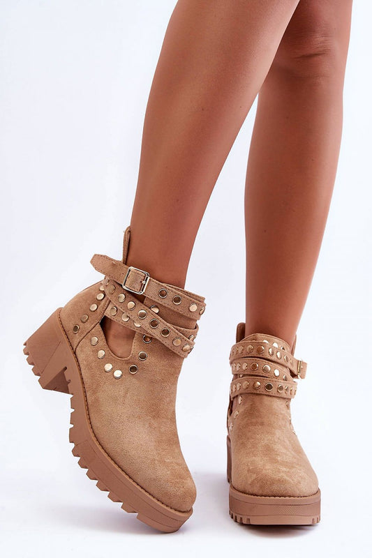 Ecological Suede Boots With Studs Step in style